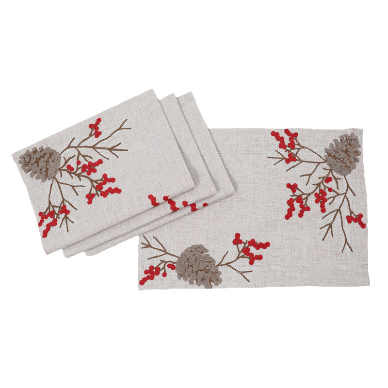 Inglesbatch Embroidered Rectangle Placemat