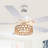 52" Farmhouse Plywood 5 Blades Natural Jute White Ceiling Fan With Light Kit And Remote Control