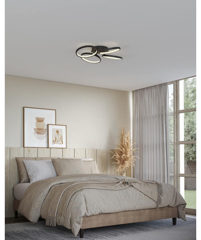 Landolf Acrylic LED Flush Mount, Gold