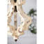 Lustre en bois de style campagnard blanc vieilli de style campagnard Chandeliar, ampoule non incluse