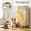 119.5 cm Kitchen Cupboard, Freestanding Kitchen Cabinet with Double Doors, 5 Tiers, 12 Spice Racks, White