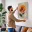 Single Stem in Gold Botanical - Wrapped Canvas-2050334821-2050334819