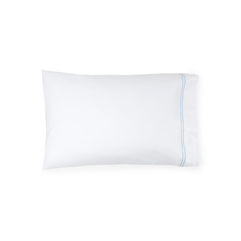 Grande Hotel Percale Pillow Case, White/Blue, King
