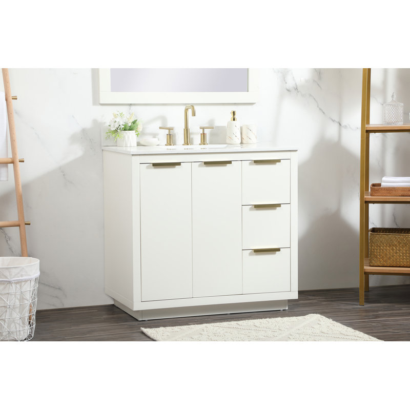 Ensemble de meuble-lavabo simple 36 po Broadlands, Blanc