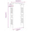 Bambou Vidaxl 46,5 po x 15,7 po x 73,6 po