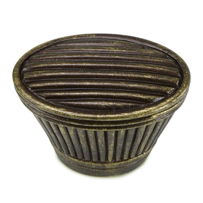 Oxford knob; Antique Brass finish