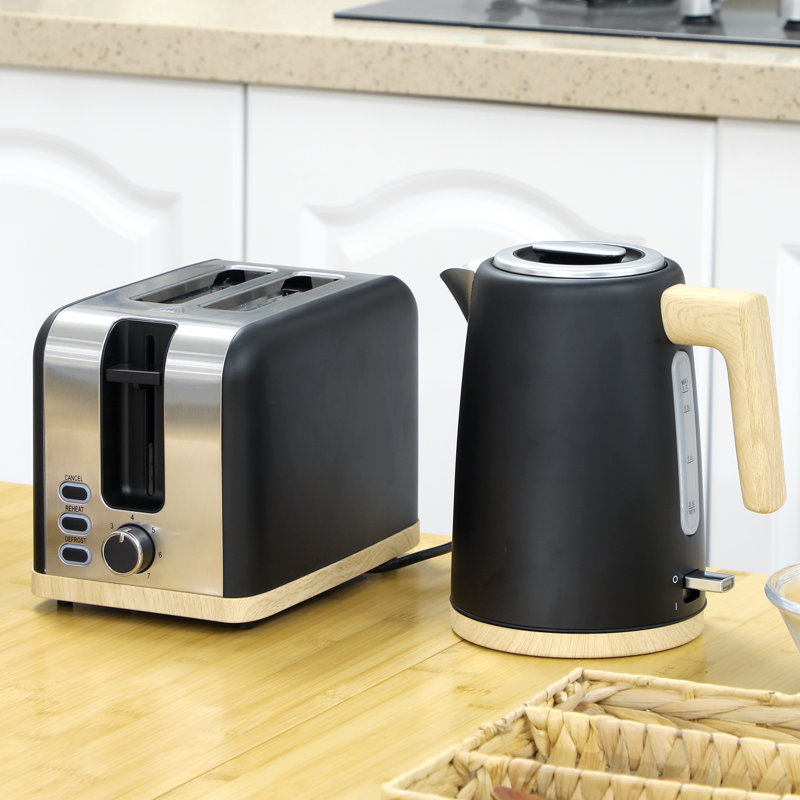 Kettle and Toaster Set, Black