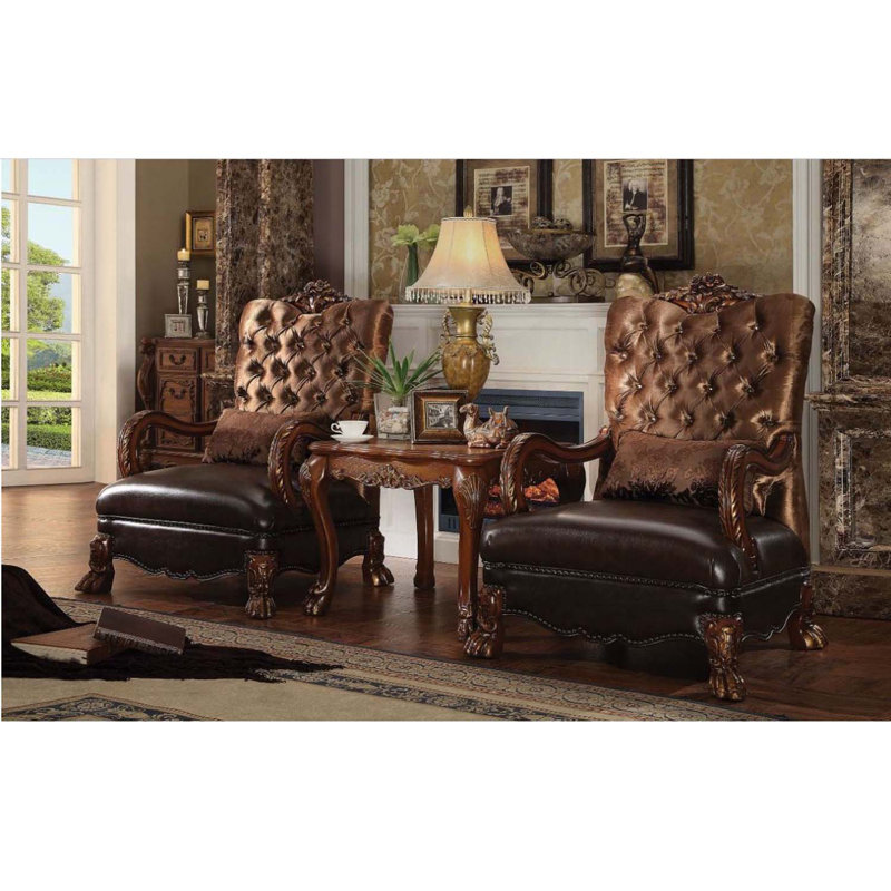 Chaise Dresden avec coussin, velours os et finition patinée dorée, Gris, Gris