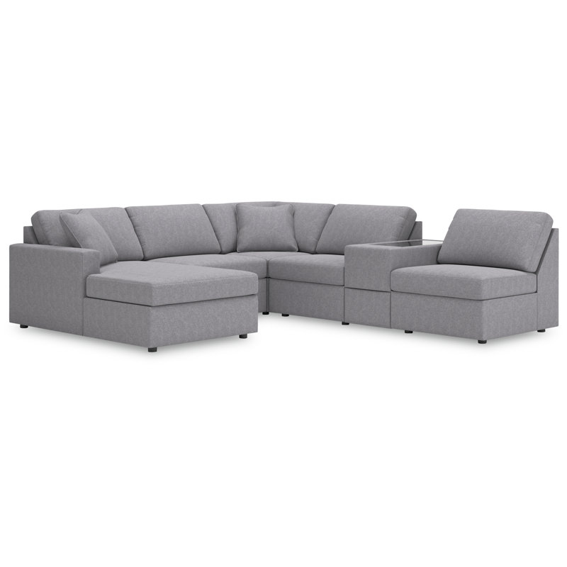 Canapé modulaire 6 pièces avec méridienne Modmax, Orienté à gauche (vu de face)