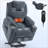 Recliners, Power Lift Recliner with 8-Point Massage &amp; Heat, 350 LBS Capacity, USB/Type-C, Cup Holders | Navy Blue | Chenille Fabric