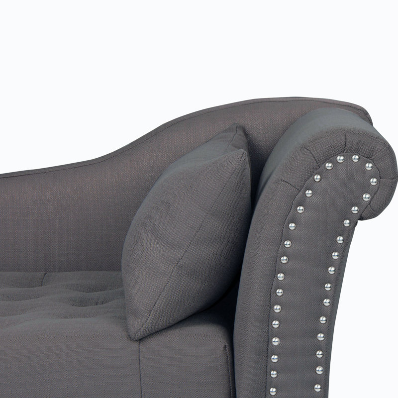 Canapé Lazy, chaise longue, Tissu gris foncé