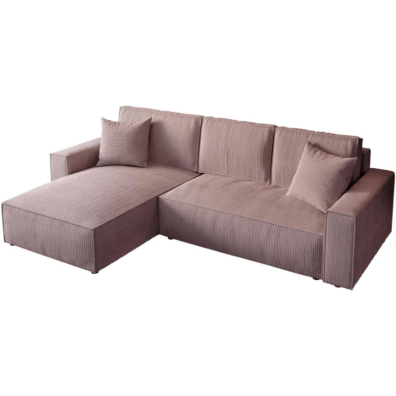 Damionna 4 Seater Sofa Bed, Left Hand Facing, Pink