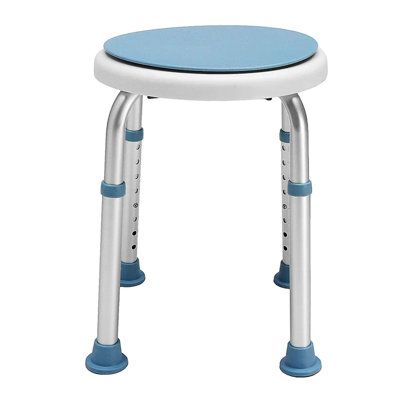Hower Chair & Bath Rotating Stool For Elderly: Adjustable Height 360° Swivel Seat, Lightweight, Non-slip & Round Padded - Ideal Mobility & Safety Aid For Seniors, Handicapped, Disabled, Post-surgery - Supports Up To 300 Lbs