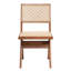 Le style Mid-Century de Casual Casual's comprend 2 chaises d'appoint au fini naturel avec une structure et des pieds de style rustique pour une atmosphère de salle à manger harmonieuse