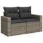  Ensemble de canapé de jardin gris, gris foncé