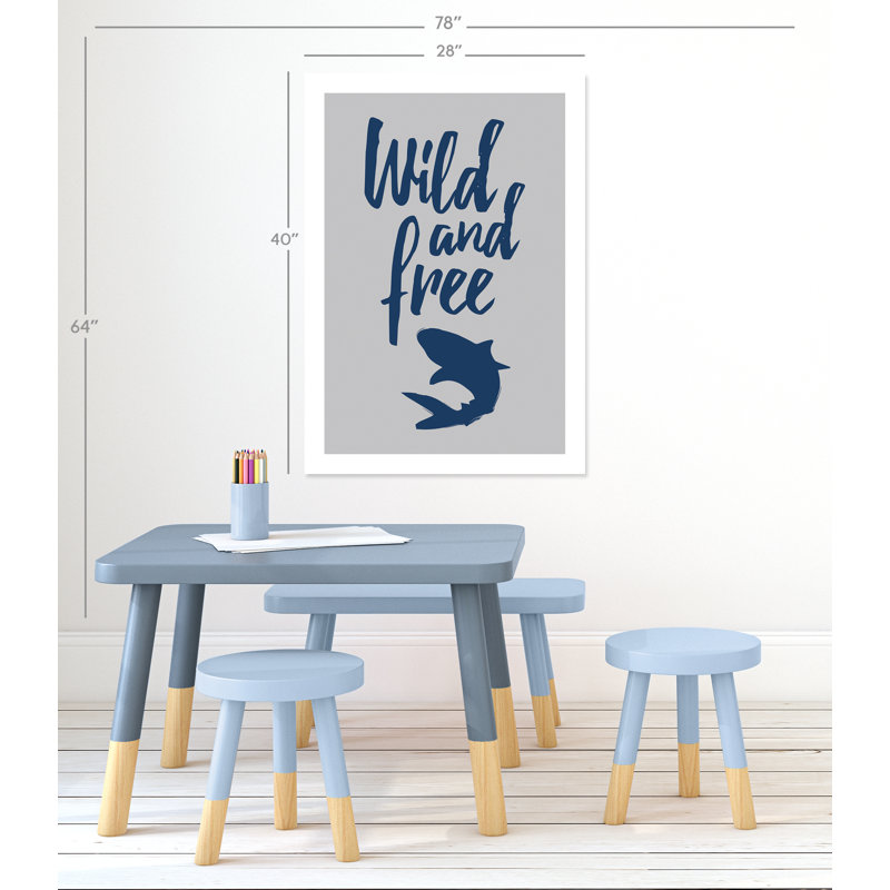 Impression sur papier Rolled Wild Shark, H 40 po x l 28 po x P 1 po, Papier