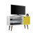 Liberty 43" Mid-Century Modern 3-Shelf TV Stand for TVs up to 43" in White and Yellow-1799682133
