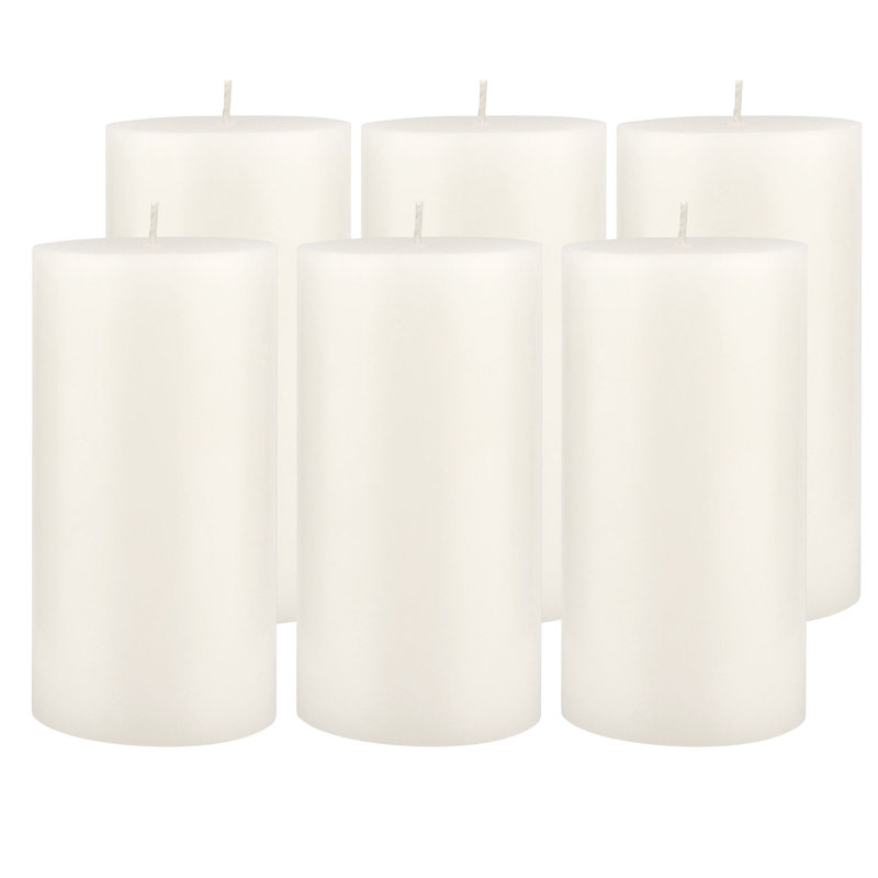 Ensemble de bougies longues 6 pièces, H 6 po x l 3 po x P 3 po