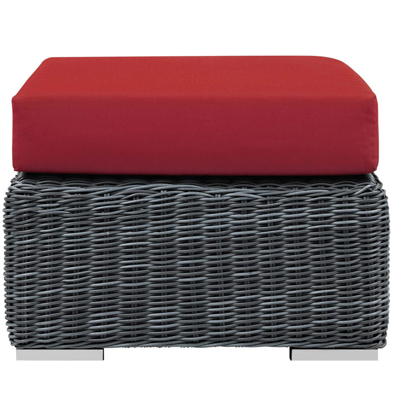 Repose-pieds d'extérieur Modway Modrest Invite, Rouge