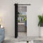 Porte de grange pliante à panneaux en panneau de fibres à densité moyenne avec ensemble de quincaillerie d'installation-87216310-87216312