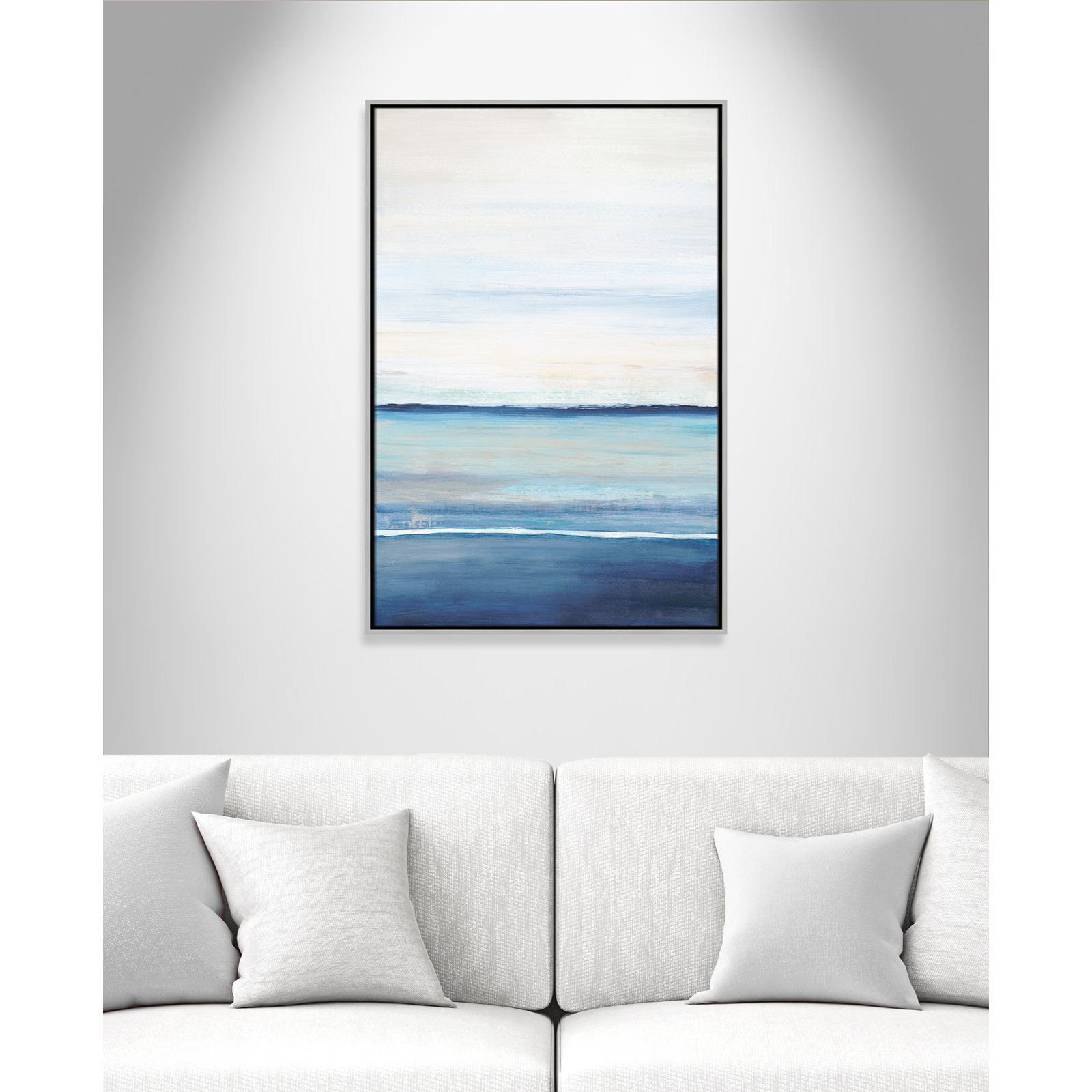 Distant Whispers by Filippo Ioco - Painting Print, 37.5" H x 25.5" W x 2" D, Silver Framed Canvas