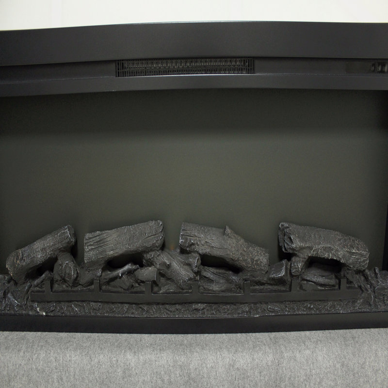 44 Inch Wall Recessed Electric Fireplace With Remote And Imitation Flame , LED Light Heater