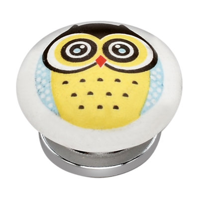 Hand Painted 1 7/16" Diameter Round Knob