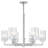 Nailwell 6 - Light Steel Dimmable Chandelier-27063593