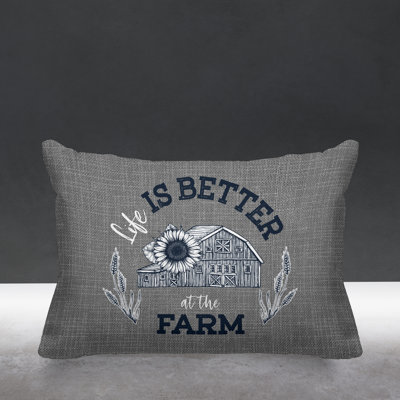 Outdoor Reversible Throw Pillow