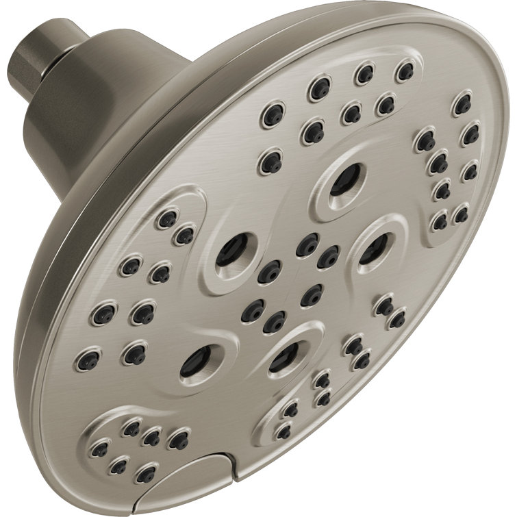 Delta 52666-SS Pivotal Multi Function Fixed Shower Head with H2okinetic Technology