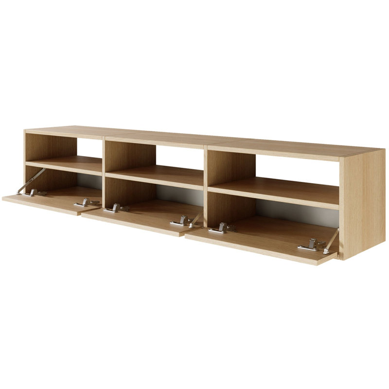 Takiea Unfinished TV Stand for TVs up to 65", Beige Wood