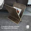 Solid Wood Free Standing Magazine Rack-789262856