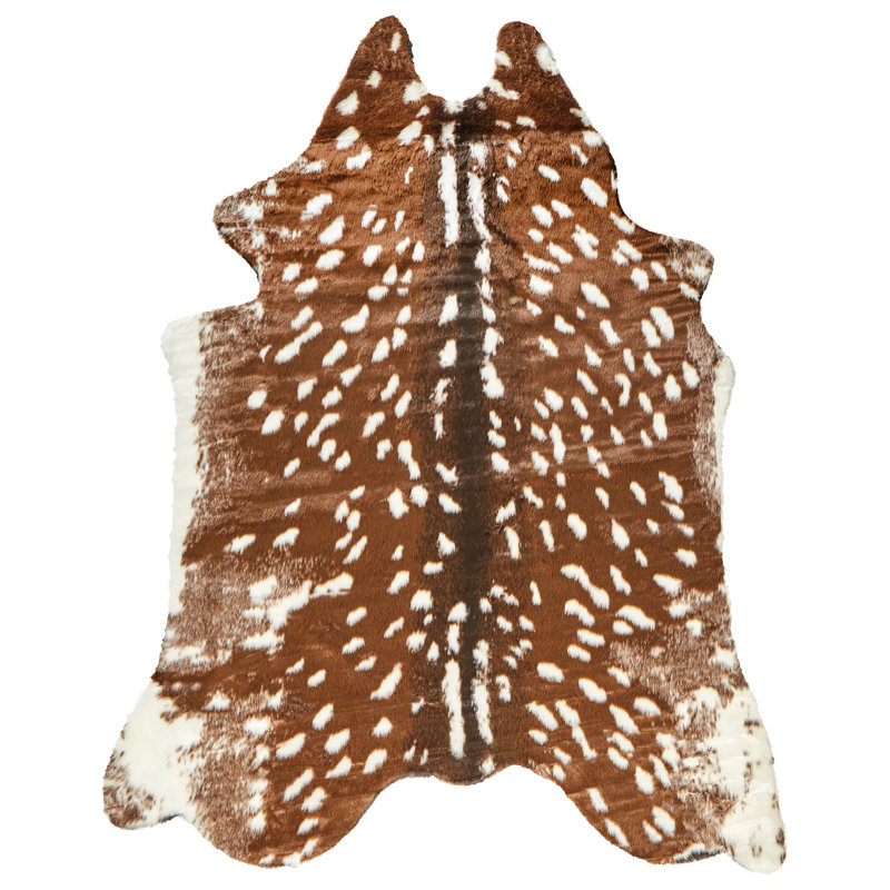 Ceallach Animal Print Faux Fur Area Rug, Novelty 130 x 200cm