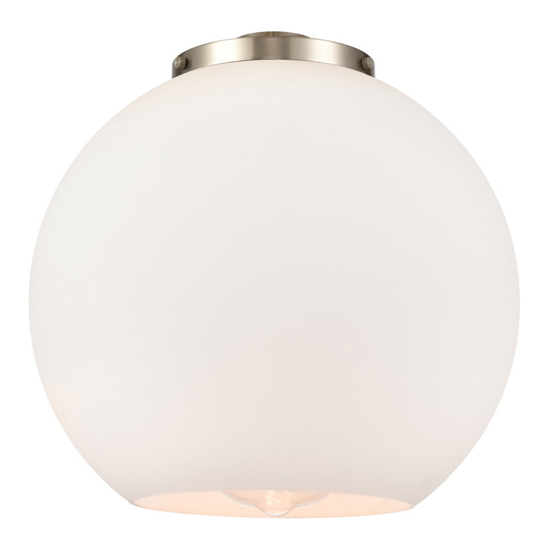 Luminaire suspendu sphère 3 lumières DEL Athens, Cuivre antique, Blanc mat, H 16,38 po x l 15,75 po x P 15,75 po