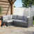 Coussin gris clair / structure grise