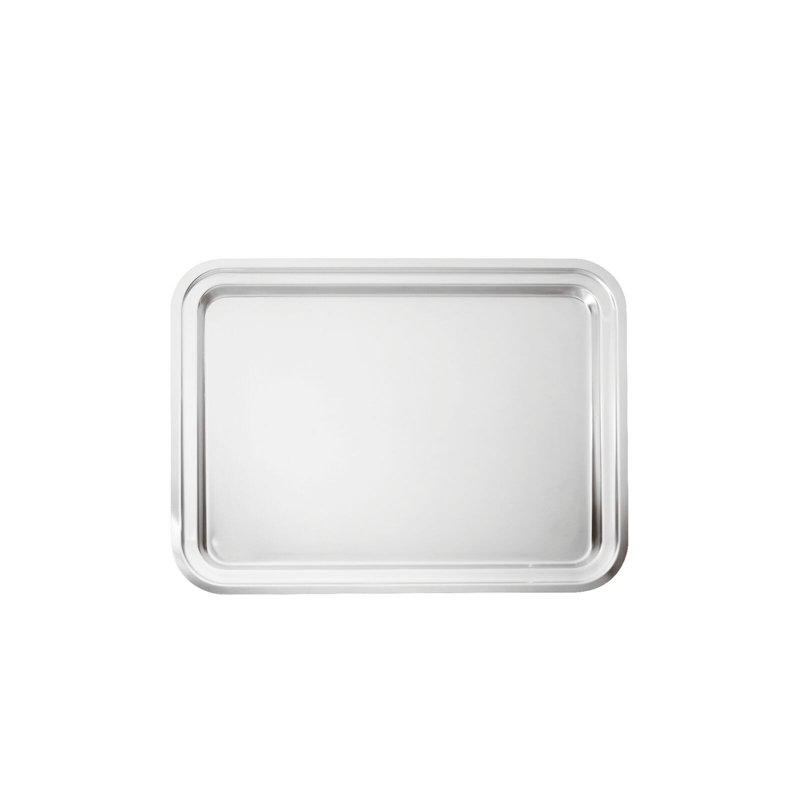 Elite Rectangle Stainless Steel Tray, 0.75" H x 11.25" W x 7.75" D