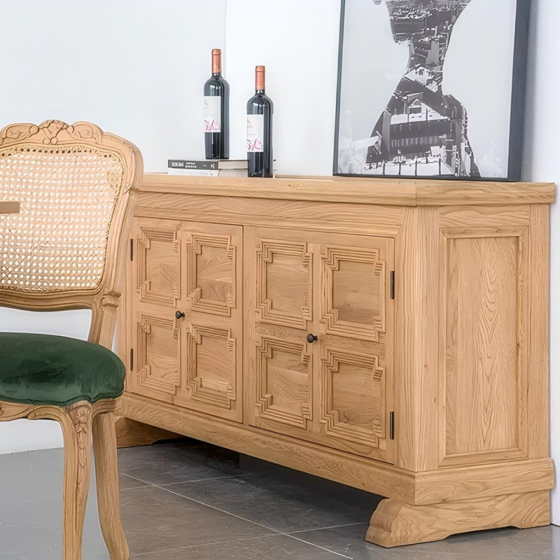 Meuble télé Modern Burlywood, H 31,50 po x L 57,09 po x l 17,72 po, Naturel