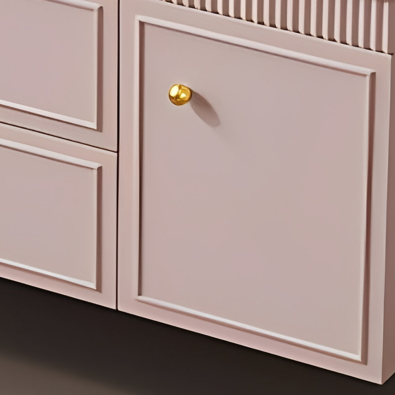 French cream style rock plate bathroom cabinet, 55"
