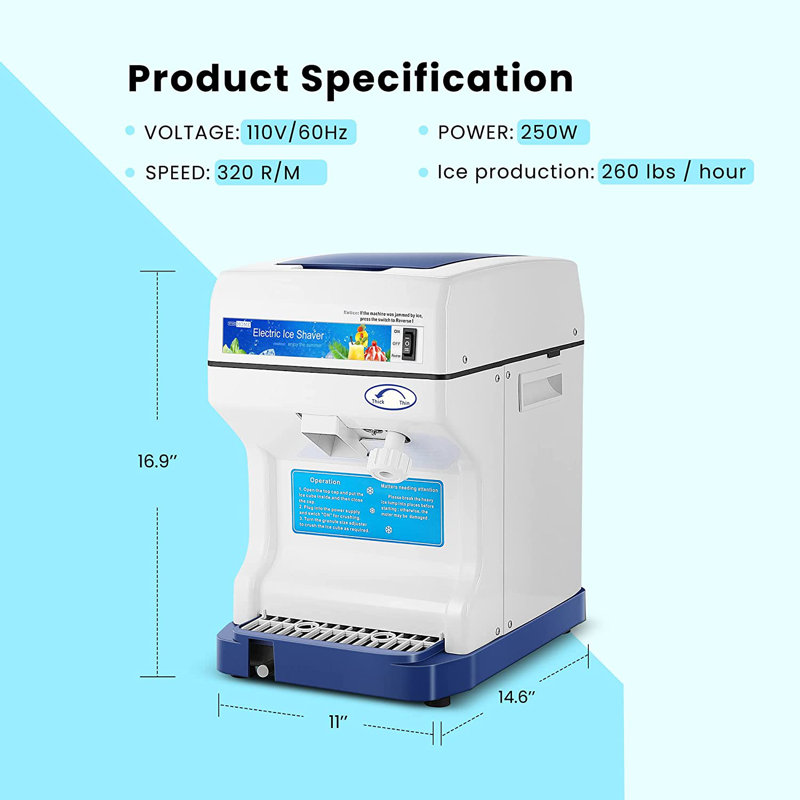 Vivohome Electric Snow Cone Maker Machine