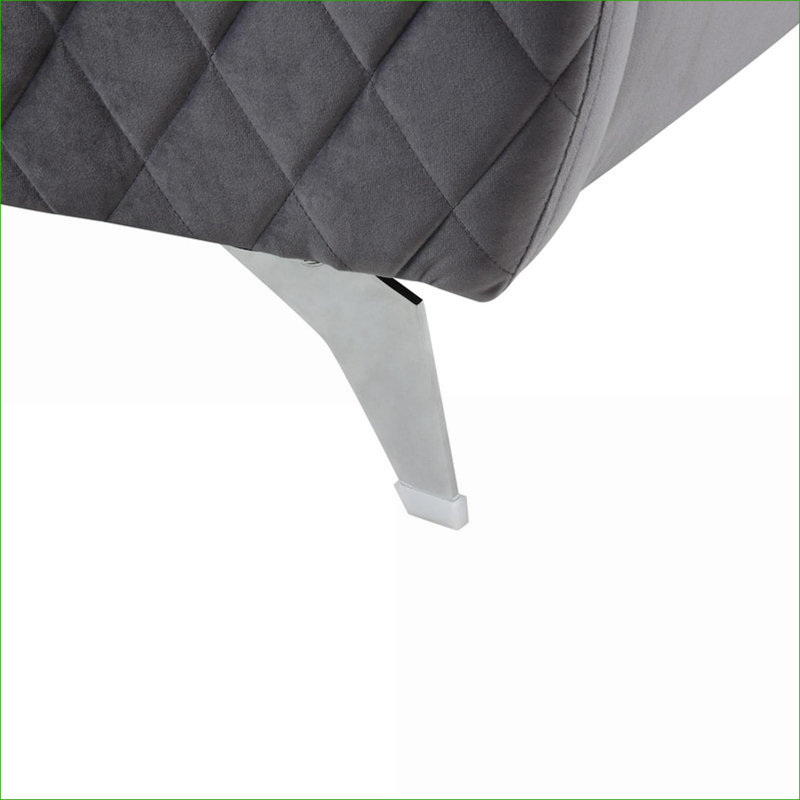 Fauteuil Paislea, Velours gris