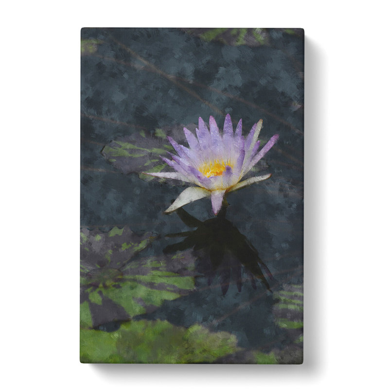 Pretty Water Lily - Wrapped Canvas Painting, 50cm H x 35cm W x 3cm D