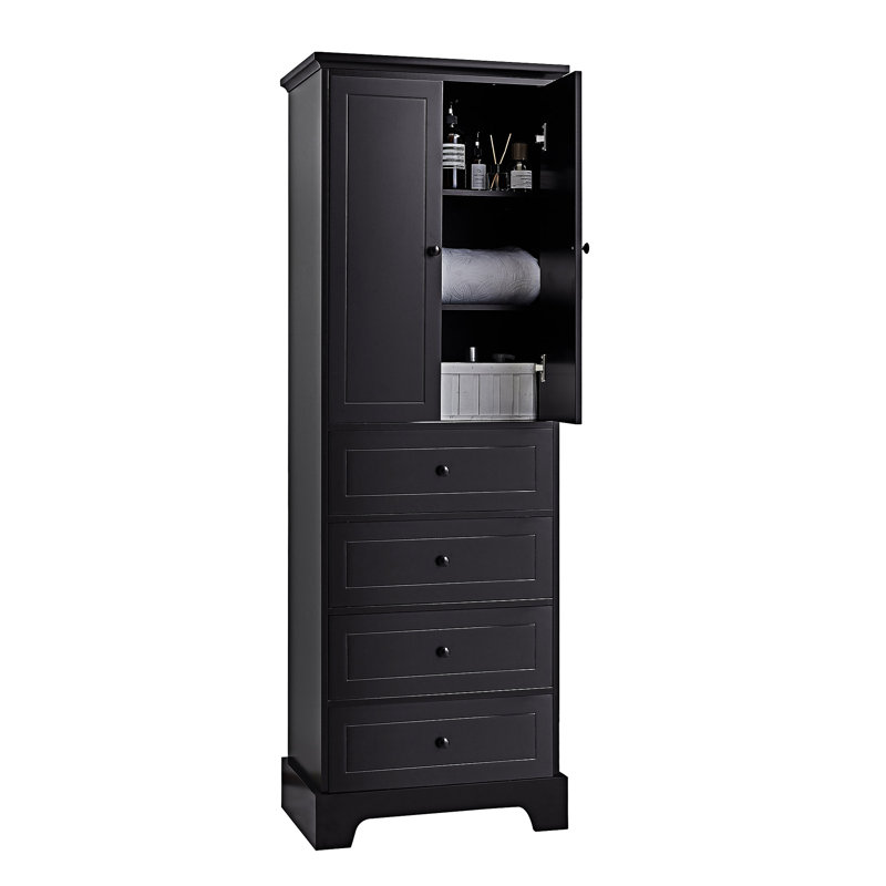 Bathroom Storage Cabinet, Black