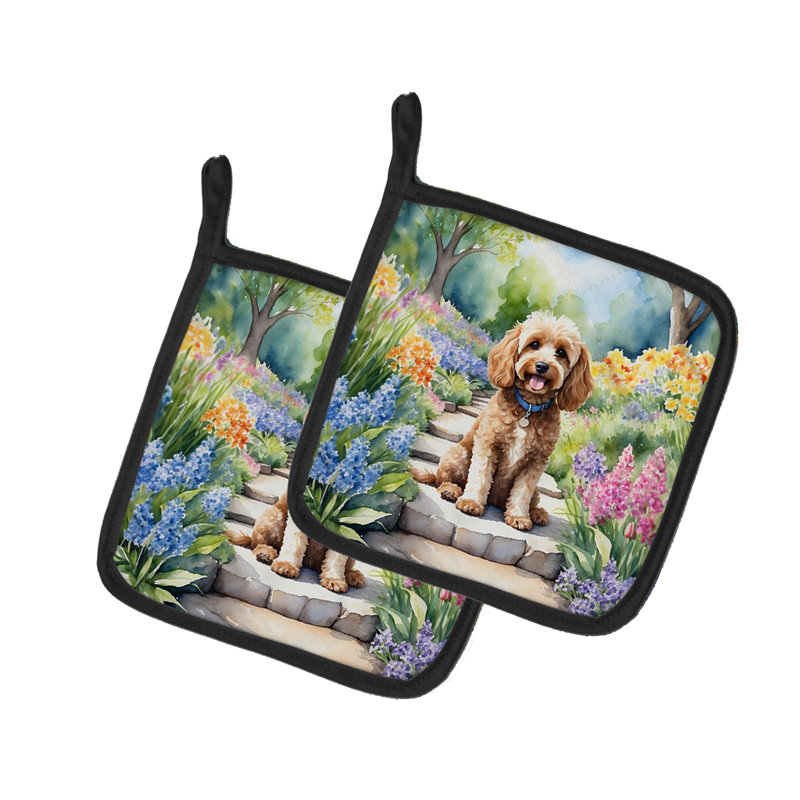 Caroline's Treasures Floral Polyester Potholder Set