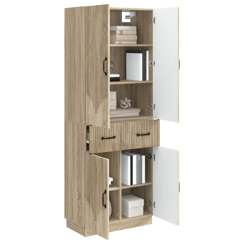 4 -Door 4 Storage Cabinet, Sonoma Oak