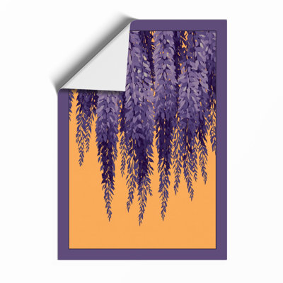 Cascading Purple Blooms Botanical - Print