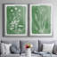 Toile encadrée de qualité supérieure Green Botanical I - prête à être accrochée-263943464-263943465