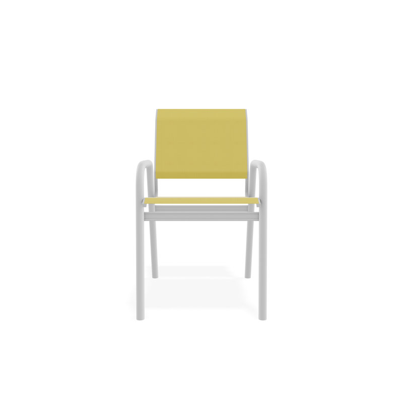 Chaise bistro Gardenella, Blanc, Jaune