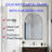 24X36 Inch Arched Recessed Bathroom Cabinet, Matte Black Metal Frame With Mirror And Adjustable Shelf Space Cabinet Allure, Recessed,-1438534671