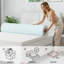 Surmatelas en mousse à mémoire de forme à 3 couches de 3 po de largeur moyenne, housse lavable en coton à fermeture à glissière avec sangles réglables antidérapantes-222440394