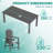 Dining set for outdoor courtyard lawn, including a long rectangular table and 8 high-quality armchairs with backrests, suitable for family daily gatherings and entertaining guests.-58086467